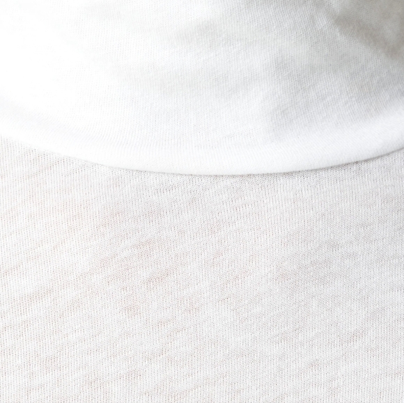 J.Crew White Tissue Crepe Fitted Long Sleeve Lightly Sheer Layering Turtleneck S - Picture 8 of 9